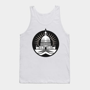 Black and White Capitol Building Emblem Tank Top